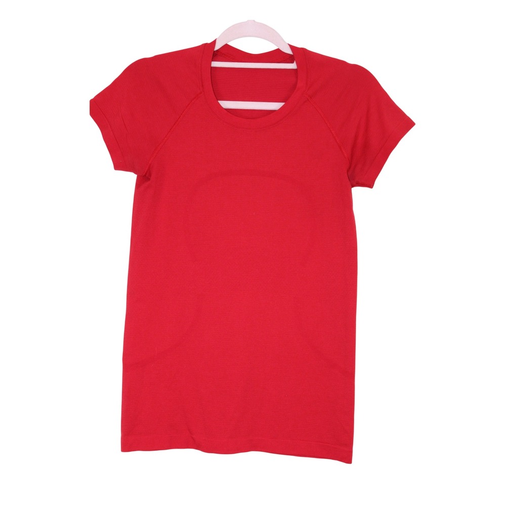 Lululemon Athleisure Activewear Red Swiftly Tech Short Sleeve 2.0 Top 8